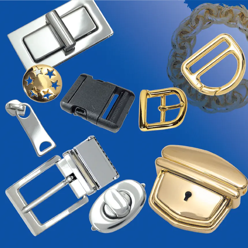 Zaponke za pasove, ključavnice za torbice, obroči, polobroči, karabin, pvc karabin, verižice